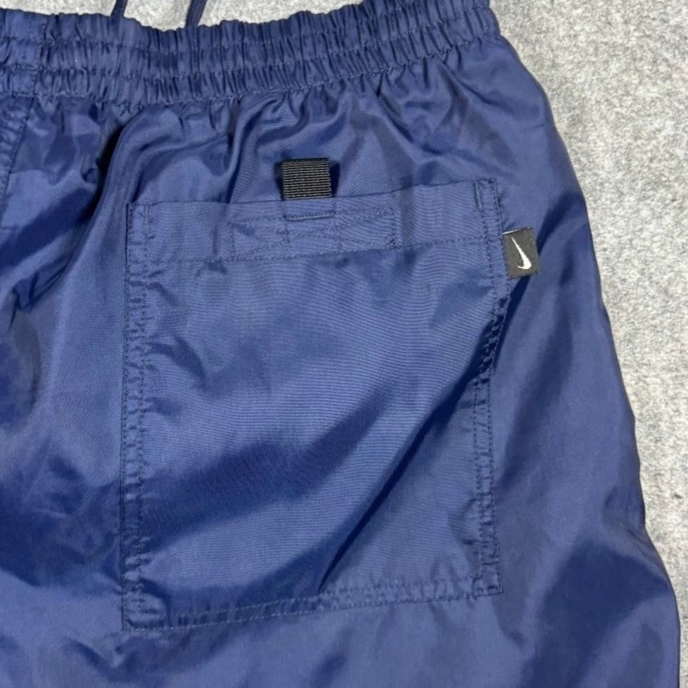 Vintage Nike Mens Navy Blue White Striped Athletic Mesh Lined Shorts Large Y2K - Picture 3 of 10